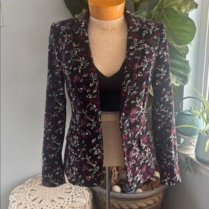 Floral Velvet Women's Blazer